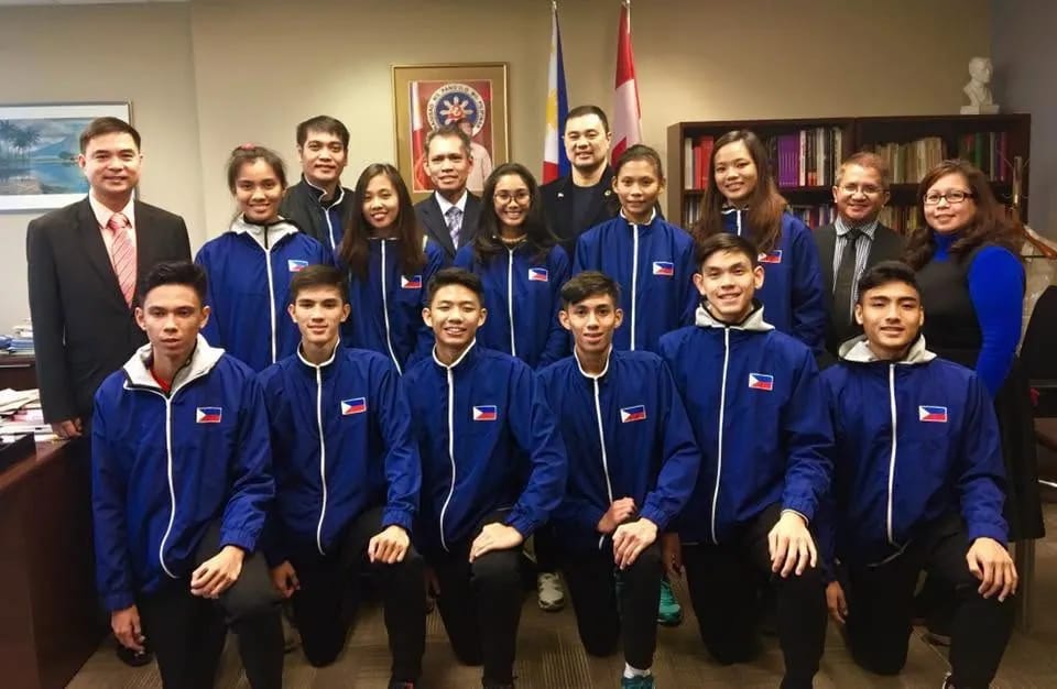 Coach Gian with the Philippine national team in official team jackets